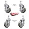 Service Caster 5 Inch Gray Polyurethane Wheel Swivel 10mm Threaded Stem Caster Brakes, 2PK SCC-TS20S514-PPUB-TLB-M1015-2-S-2 - alternate 5